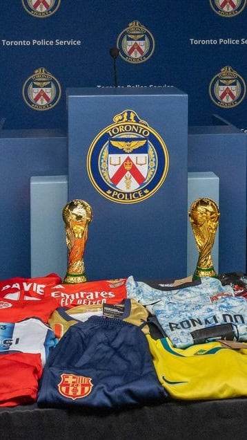 Toronto police seize over $3M worth of fake soccer merch