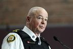 Toronto Police Chief Myron Demkiw speaks during a news conference at Cartier Square Drill Hall in Ottawa, on Thursday, March 12, 2026. 