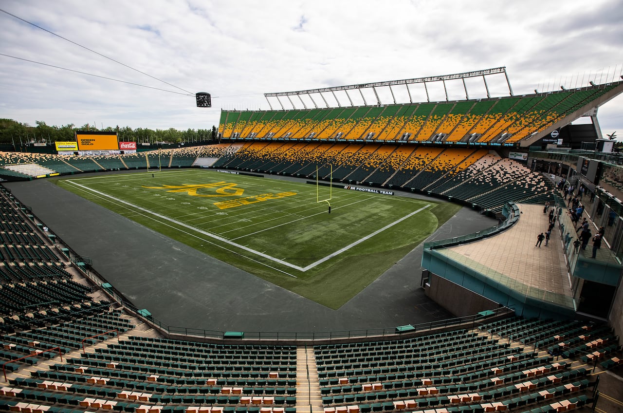 The Elks' home turf in Edmonton at Commonwealth Stadium, seen here in 2021.