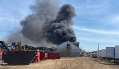 Crews battle large fire at Brampton scrap metal yard, no one injured, officials say