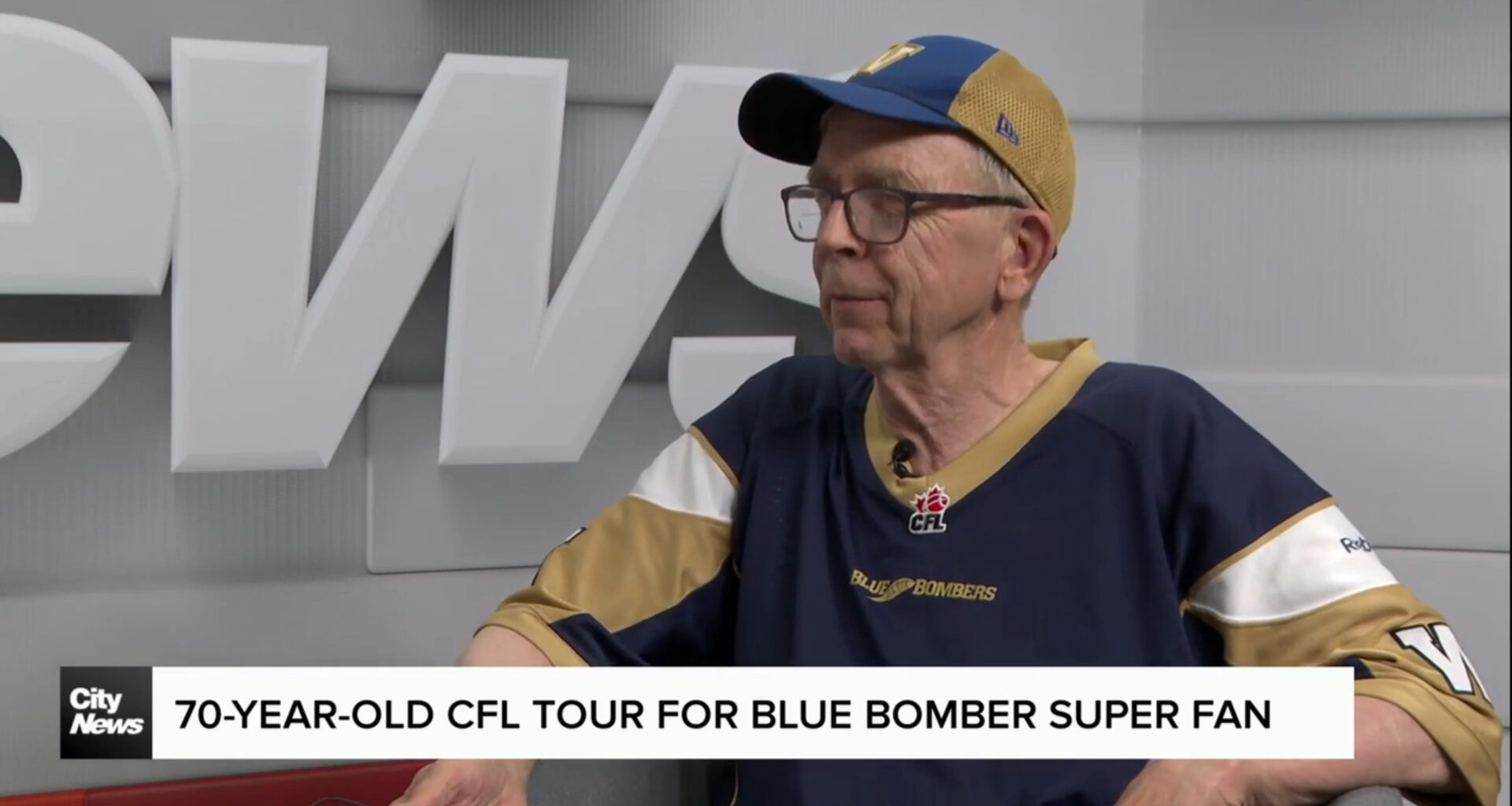 70 year CFL tour for Winnipeg Blue Bomber super fan