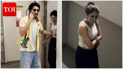 Ibrahim Ali Khan pushes Palak Tiwari behind him as paparazzi surround them after movie date; video goes viral
