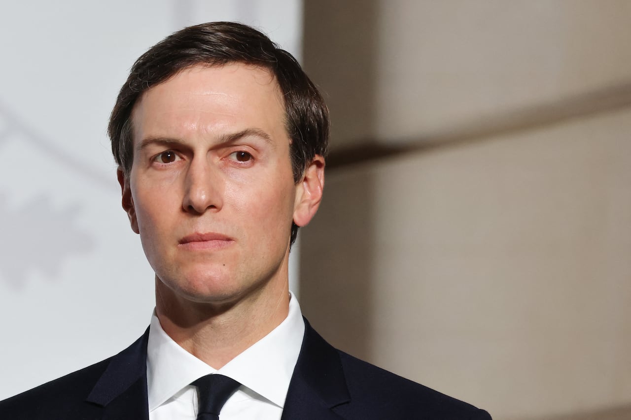 A close-up image of U.S. businessman Jared Kushner, son-in-law of U.S. President Donald Trump.