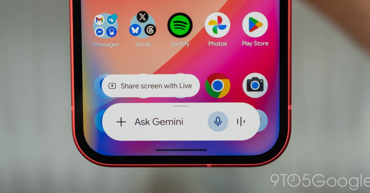 Gemini overlay rolls out Dynamic Color, integrates ‘Screen content’ [U]