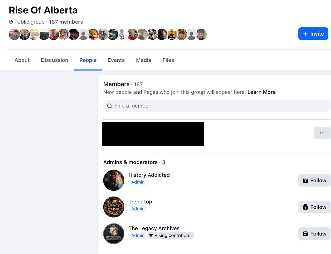 A screenshot of a Facebook group.