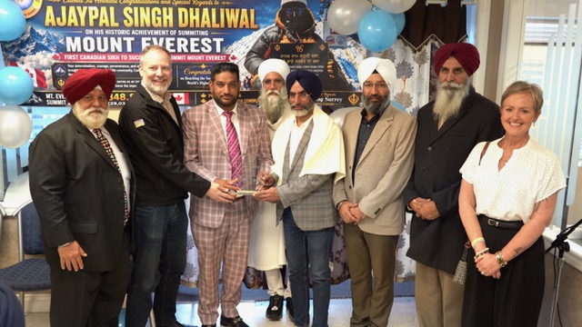Akal Academy Surrey honors Ajaypal Singh Dhaliwal, first Canadian Sikh to scale Mount Everest