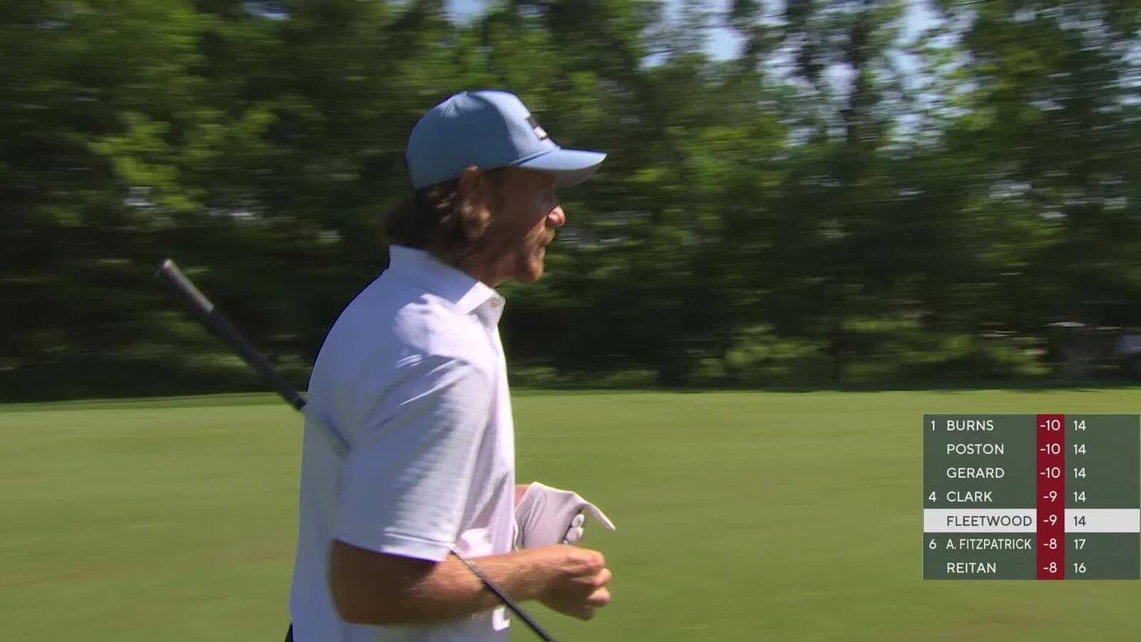 Tommy Fleetwood reaches par-5 No. 15 in two, makes eagle at the Memorial