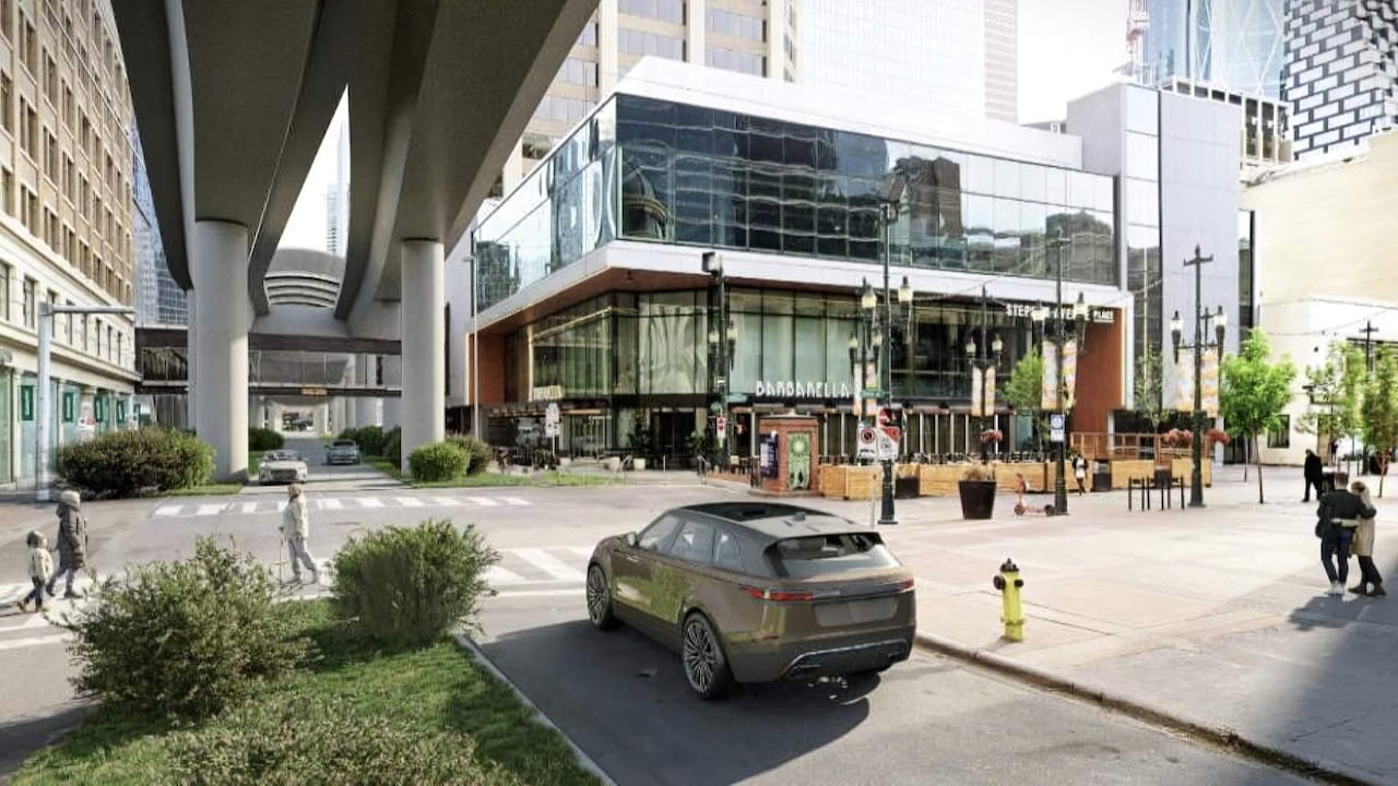 Rendering portraying above-the-ground Green Line in Calgary