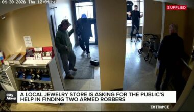 A Winnipeg jewelry store is asking for the public’s help in finding two-armed robbers