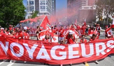 Fans marching to Toronto Stadium ahead of first World Cup game on Canadian soil