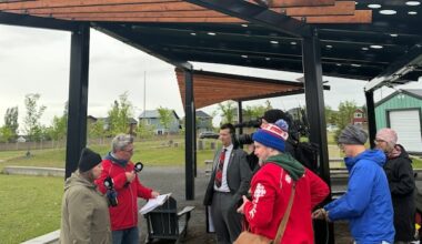CBC's Calgary Eyeopener visits the community of Evanston for walking show
