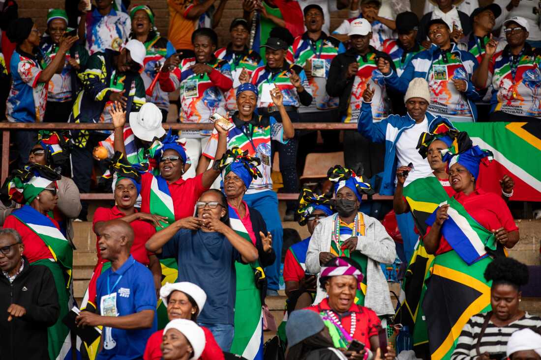 "Grannies" were the stars of the field — and a big part of the crowd. The stadium was packed with gogos (South African for grandmothers — WHAT LANGUAGE IS THIS?). Some brought their sewing along, some had a nap when needed, but all cheered loudly for their favorite teams.