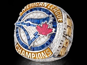 The Toronto Blue Jays' 2025 American League championship ring.