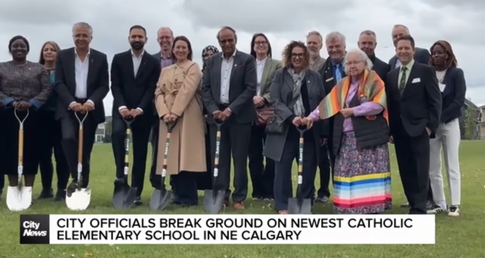 City officials break ground on newest Catholic elementary school in NE Calgary