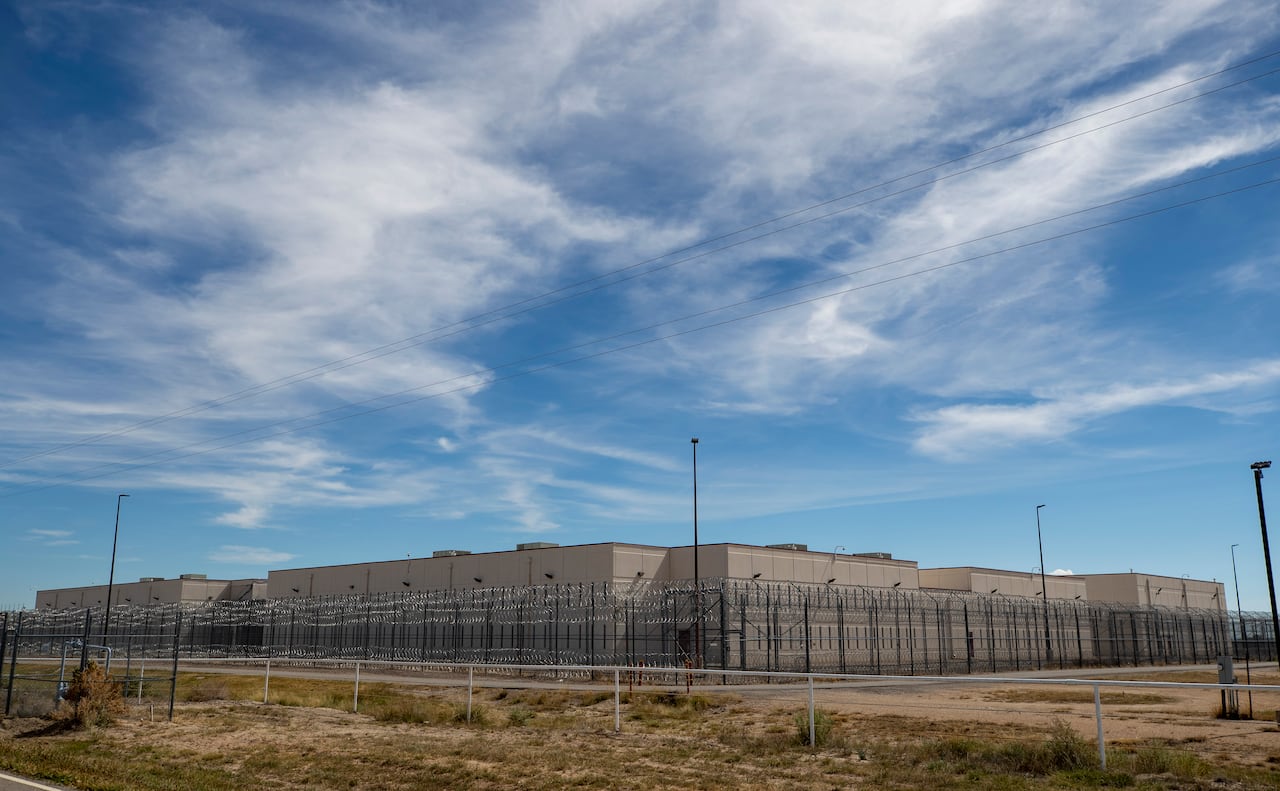 The Torrance County Detention Facility is shown on Thursday, Sept. 29, 2022, in Estancia, N.M. Migrants held by U.S. authorities at a detention center in rural New Mexico have endured retaliation rather than aid after reporting unsanitary conditions