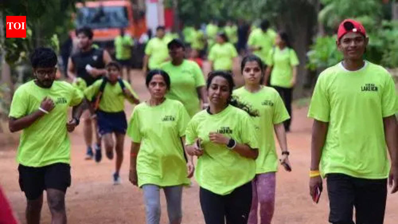 10km lake run in Bengaluru draws crowds, promotes fitness & eco awareness | Bengaluru News