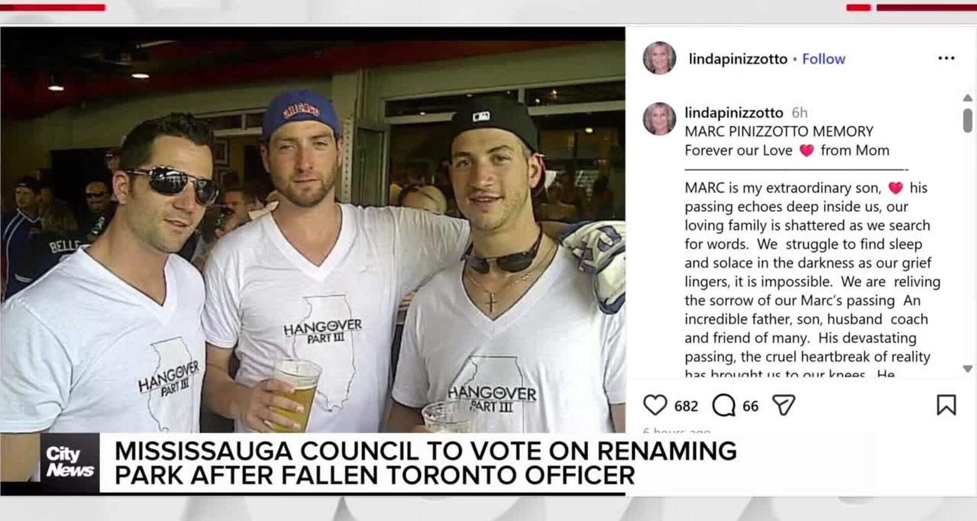 Mississauga council to vote on renaming park after fallen Toronto officer