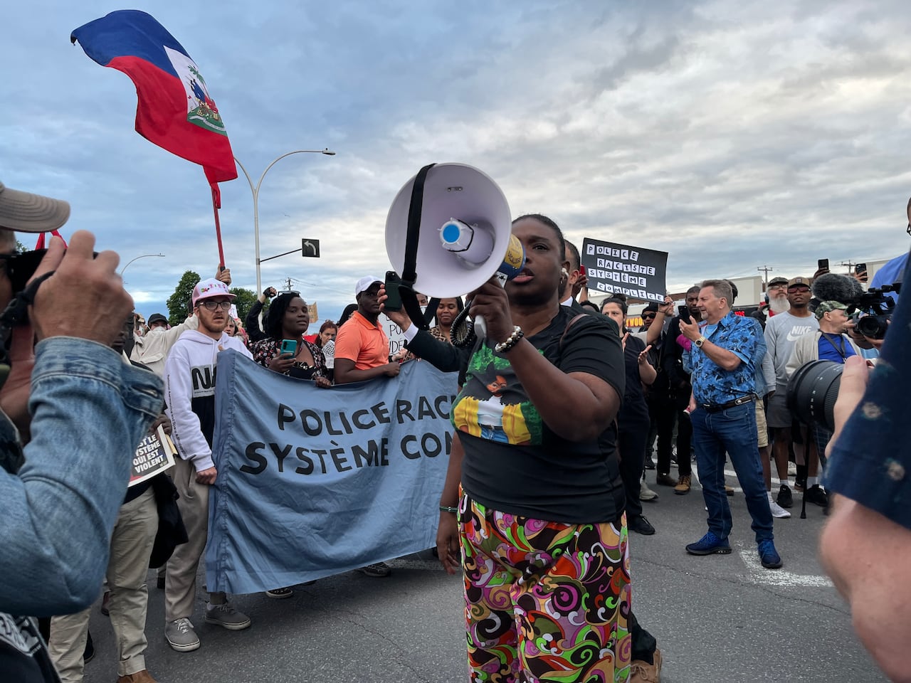 people demonstrating