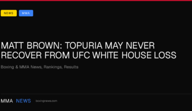 Matt Brown: Topuria may never recover from UFC White House loss