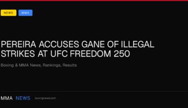 Pereira accuses Gane of illegal strikes at UFC Freedom 250