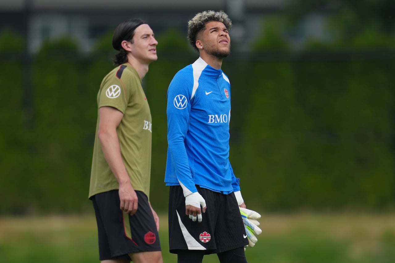 Soccer players at training.