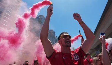 World Cup fans paint the town red in Vancouver celebrating team's 'monumental win'