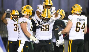Elks embrace rain ahead of home opener against Alouettes