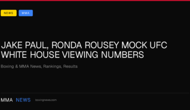 Jake Paul, Ronda Rousey mock UFC White House viewing numbers