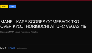 Manel Kape scores comeback TKO over Kyoji Horiguchi at UFC Vegas 119