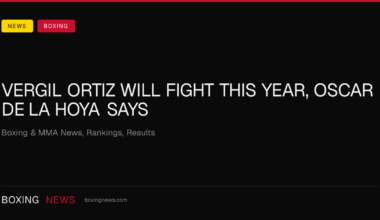 Vergil Ortiz will fight this year, Oscar De La Hoya says