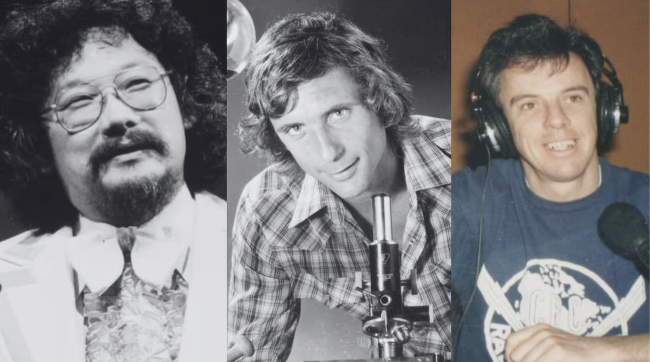 A collage of three men.