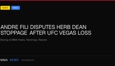 Andre Fili disputes Herb Dean stoppage after UFC Vegas loss
