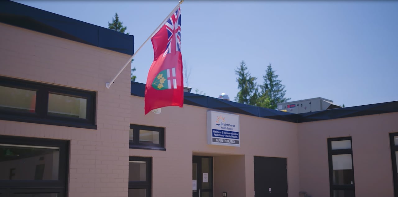 An exterior of the Brightshores Health System's Wellness and Recovery Centre in Owen Sound. The facility's VP says it has reduced recurring emergency room visits by 93 per cent.