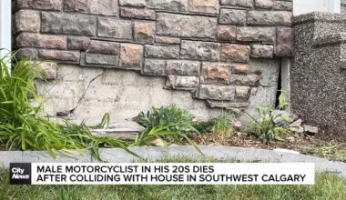 Fatal motorcycle & house collision in SW Calgary