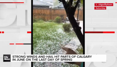 Calgary hit with hailstorm on last day of spring