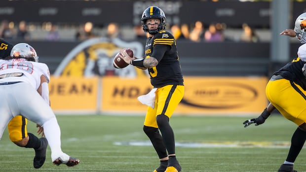 Hamilton's Bo Levi Mitchell won the showdown between last year's CFL outstanding player finalists