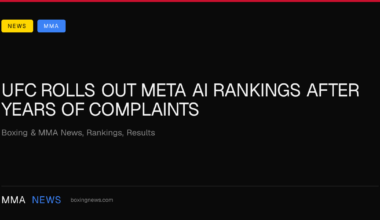 UFC rolls out Meta AI rankings after years of complaints