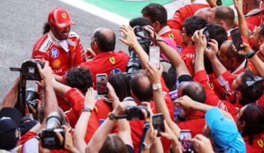 Lewis Hamilton's emotional Ferrari win captured in behind-the-scenes video