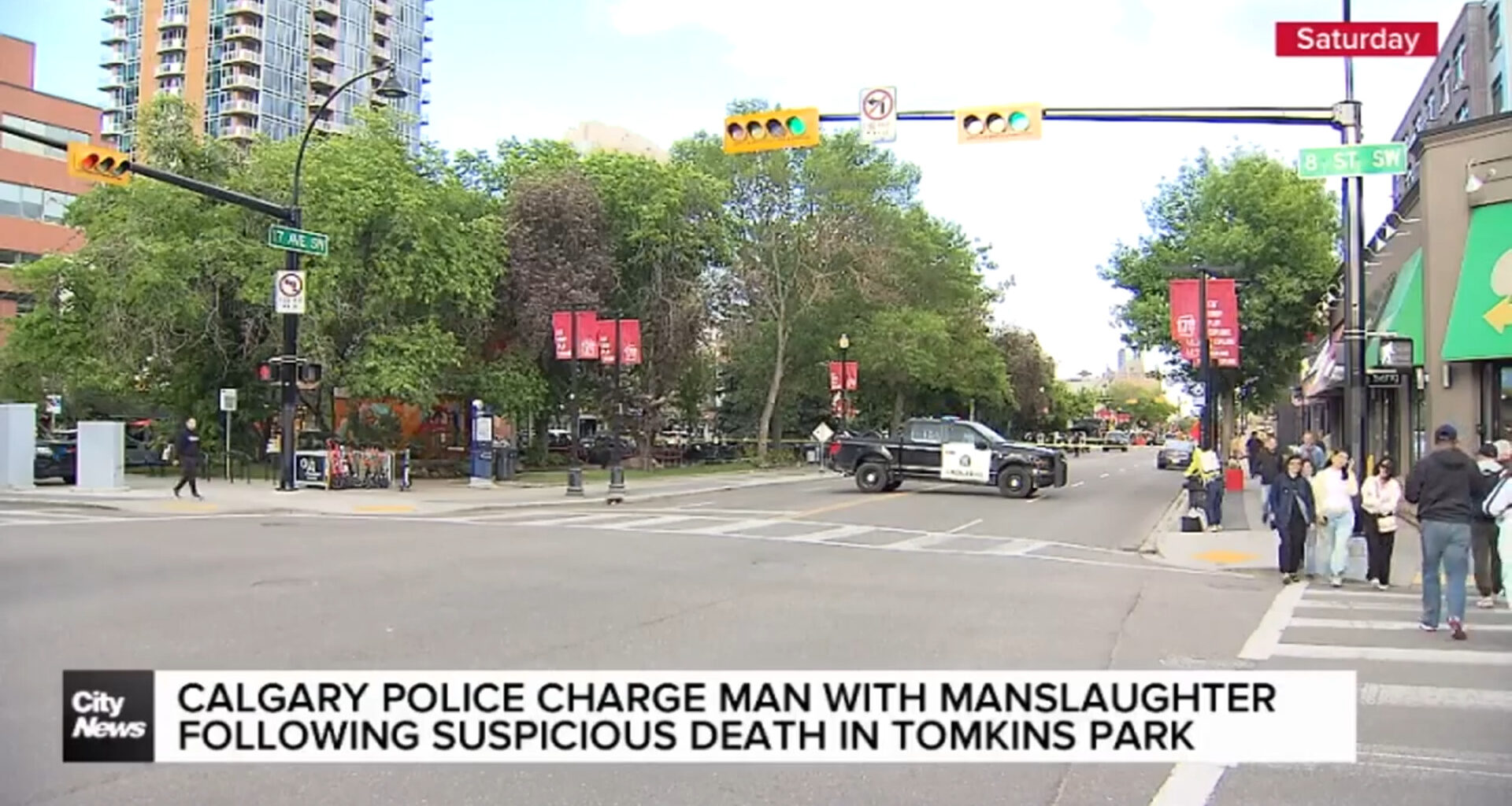 Calgary police charge man with manslaughter following suspicious death in Tomkins Park
