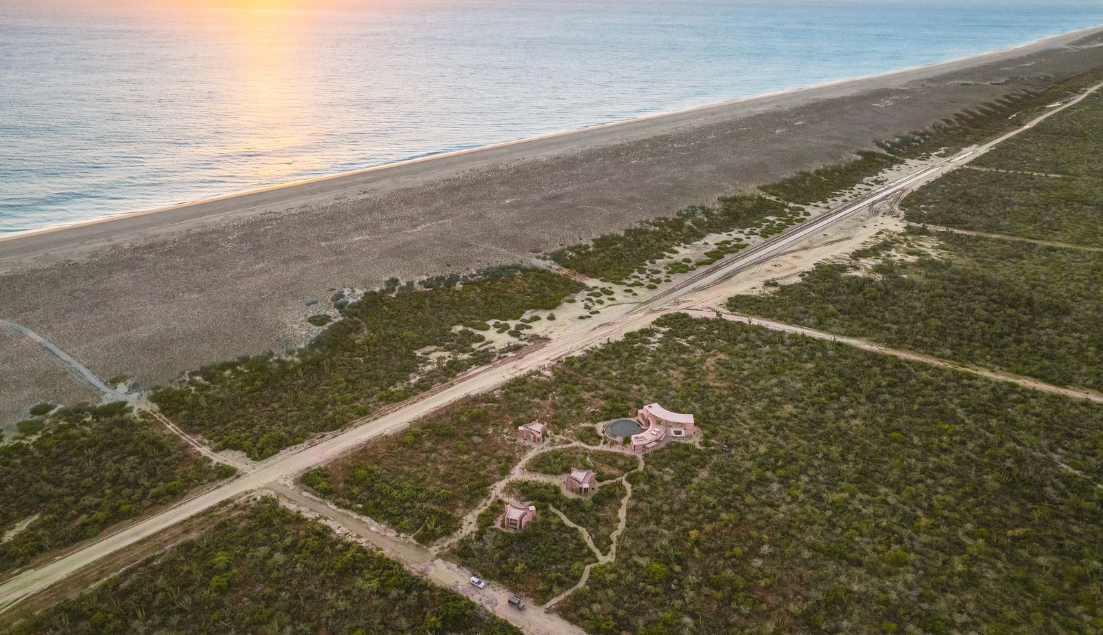Lounging Is Mandatory at This Curving Concrete Beach House in Baja