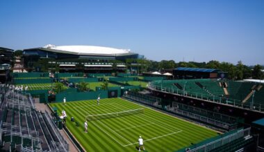 Play at Wimbledon qualifying suspended as tennis stars battle extreme heat