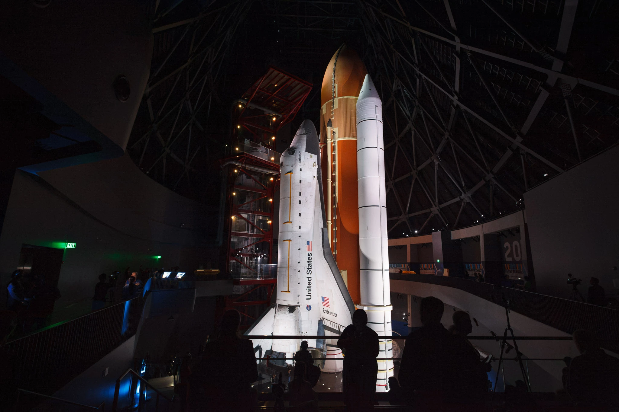 Space Shuttle Endeavour inside the Samuel Oschin Shuttle Gallery