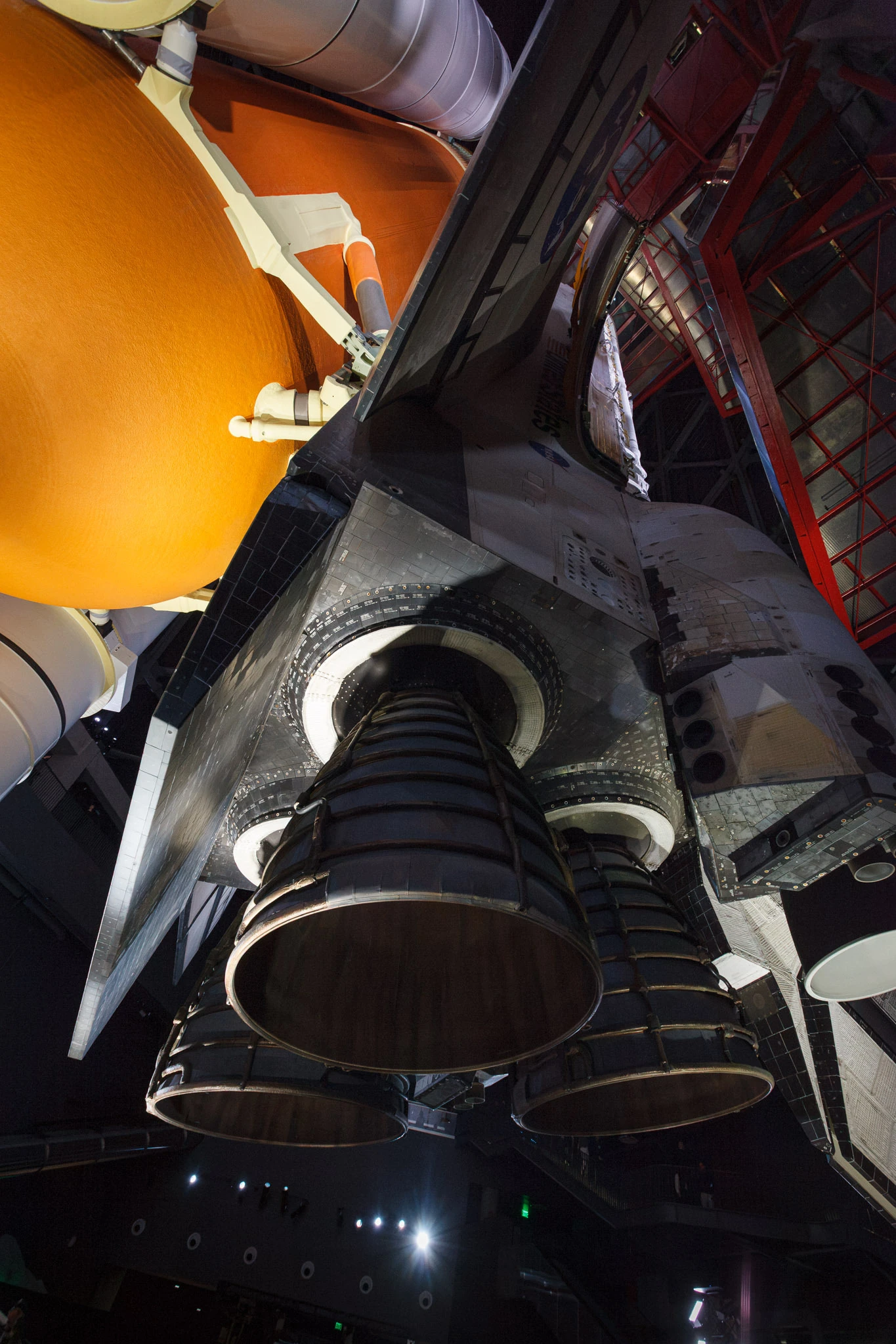 Space Shuttle Endeavour inside the Samuel Oschin Shuttle Gallery