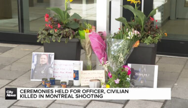 Ceremonies held for officer, civilian killed in Montreal shooting