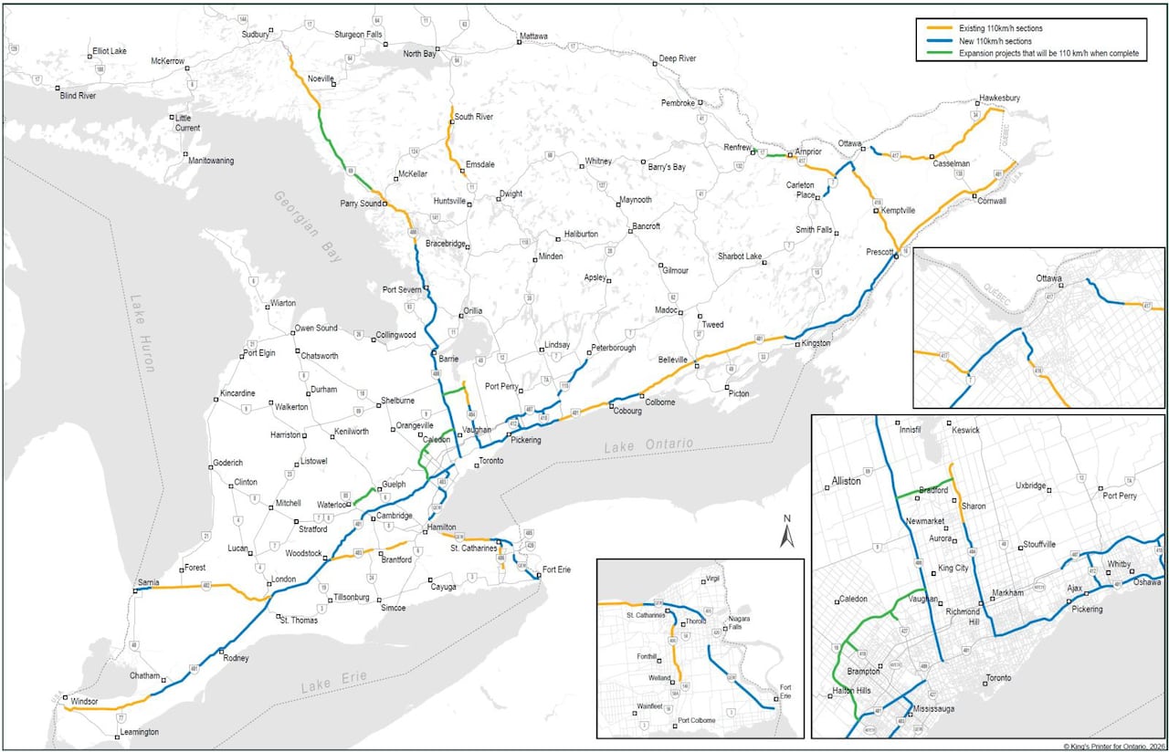 Map of highways.