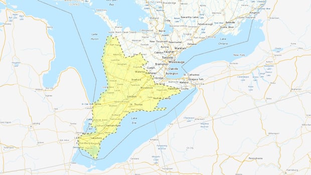 Severe thunderstorms, risk of 'brief' tornado for southwestern Ontario