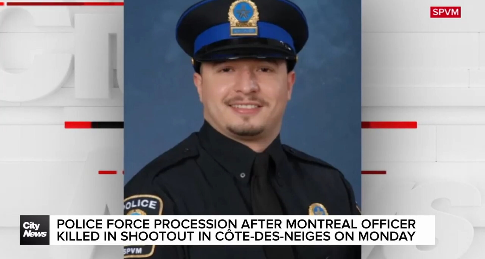 Police procession offers condolences for loss of Montreal officer