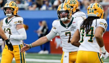 Fajardo's last-minute TD toss leads Edmonton Elks to 23-18 win over Winnipeg Blue Bombers