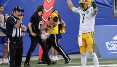 Unbeaten Elks score late touchdown in 23-18 victory over Blue Bombers