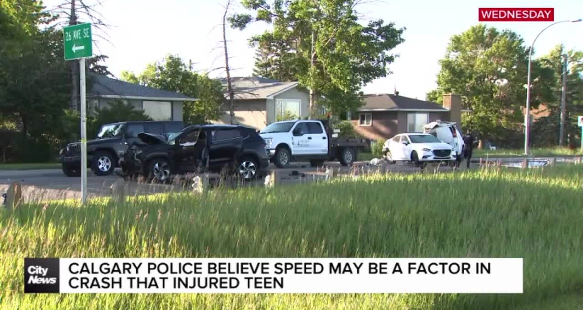 Calgary police believe speed may be a factor in crash that injured teen